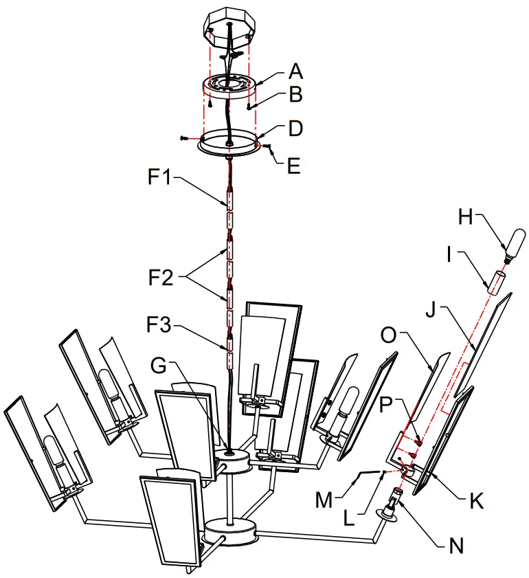 MINKA LAVERY 2678 695 Ricochet 8 Light Soft Brass Contemporary Chandelier - Description