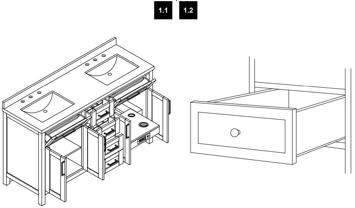 MISENO 059FY Tahoe 60 Free Standing - DIMENSIONS3
