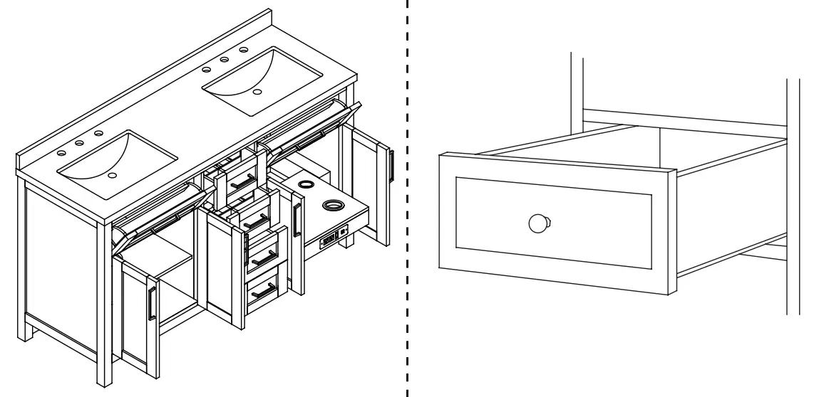 MISENO MV-TAHO60 Tahoe 60 Free Standing - INSTALL 1