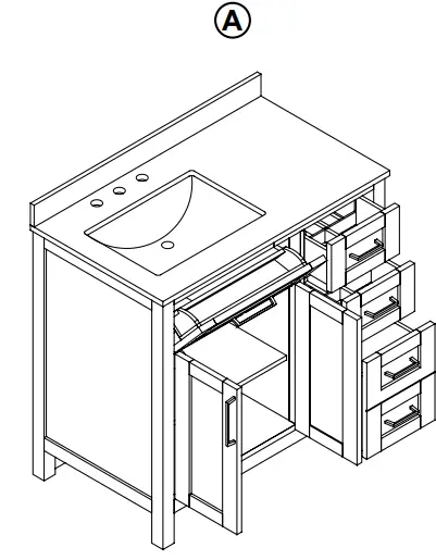 MISENO TAHO36 Tahoe 36 Free Standing - DRAWER