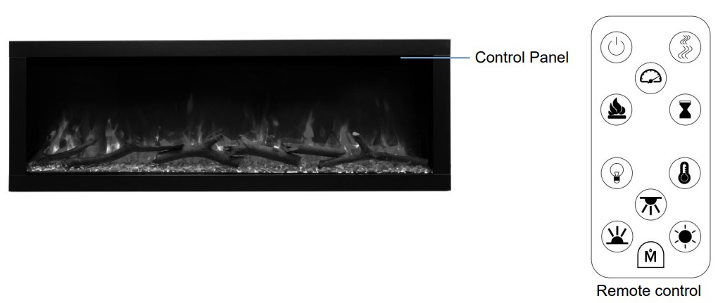 MODERN EMBER ME-HM50 Wall Mounted & Recessed Electric Fireplace (26)