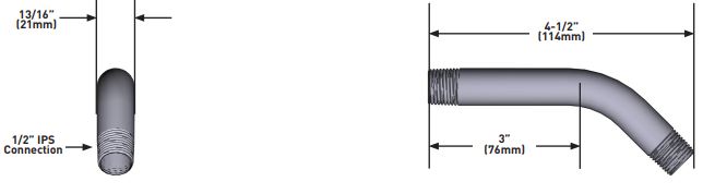 MOEN 10154 Shower Arm-FIG2