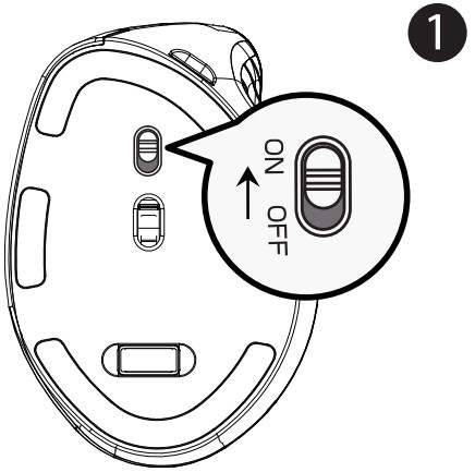 MONSTER M2 Pro Wireless Vertical Mouse - Wareless mode connection