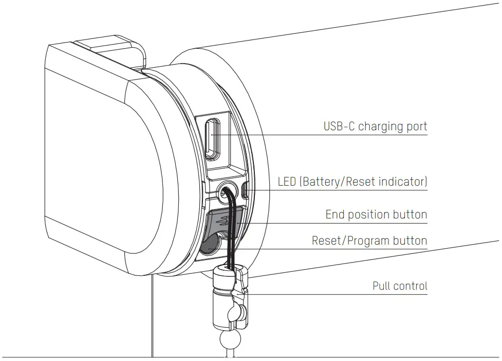 MOTIONBLINDS CM 03 E Roller Blind Motor - Buttons and functions