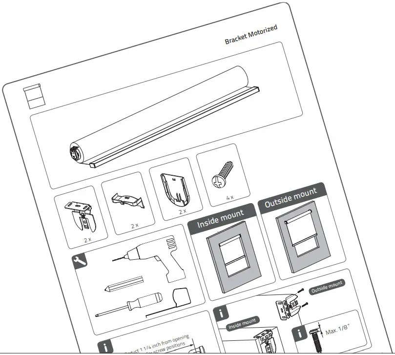 MOTIONBLINDS CM 03 E Roller Blind Motor - Install the blind