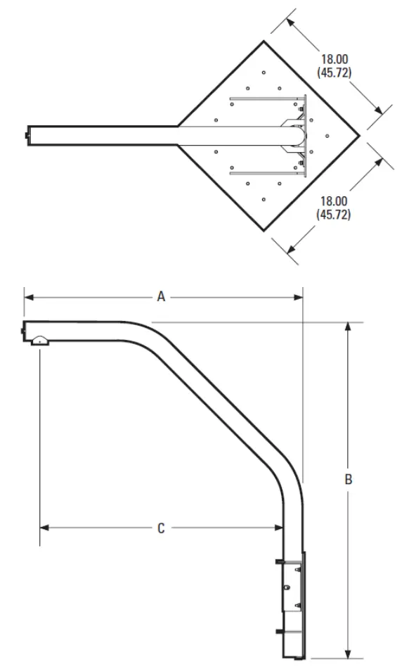 MOTOROLA SOLUTIONS PPMNT 1001 Parapet and Rooftop Mounts - Outline Dimensions1
