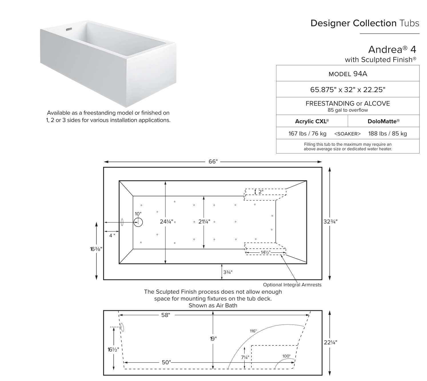 MTI 94A Designer Collection Tubs Instruction Manual