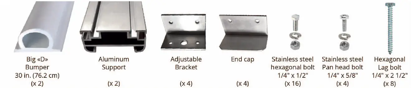 MULTI-NAUTIC-22044-PVC-and-Aluminum-Vertical-30-inch-Dock-Bumpers-FIG-1