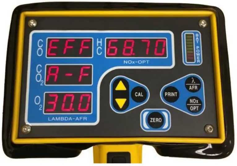 MUSTANG DYNAMOMETER 900503 Exhaust Gas Analyzer - Displaying Combustion Efficiency