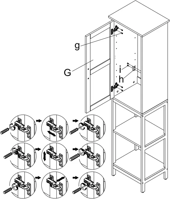 MXARLTR 10030034 Tall Bathroom Storage Cabinet - e13