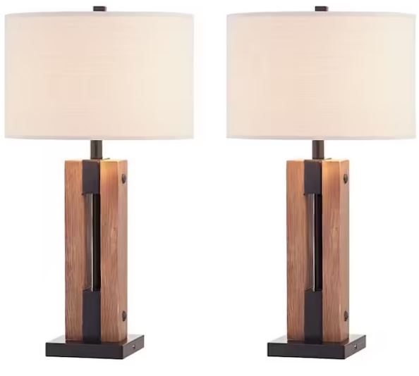 Maxax-T85-BN-Lilith-28-Inch-Brown-Black-Table-Lamp-Set-PRO