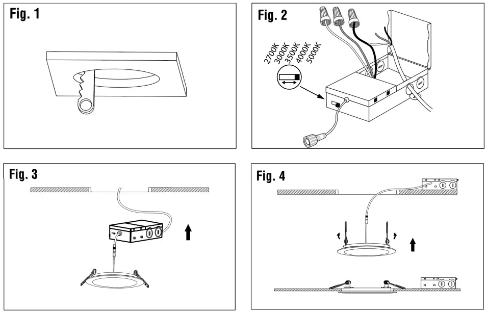 Maxxima-MRL-S61245-Ultra Thin Recessed-LED-Downlight-with-Junction-Box-FIG-2