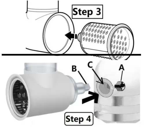 Meat Grinder and Slicer Shredder Attachments for KitchenAid Stand Mixer - Shredder Attachment