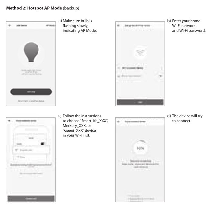 Merkury MI-BW905 Bright Spot Smart BR30 Wi-Fi LED White Light - Quick Start 3