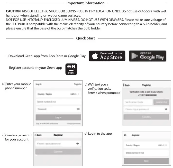 Merkury MI-BW906 Bright Spot Smart BR30 Wi-Fi LED Multicolor Light - Quick Start 1