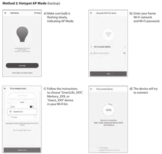 Merkury MI-BW906 Bright Spot Smart BR30 Wi-Fi LED Multicolor Light - Quick Start 3