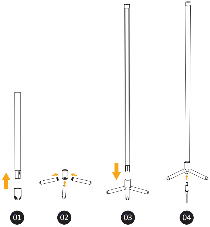 MiBOXER WL FL5B 12W RGB CCT Floor Lamp - Installation 2