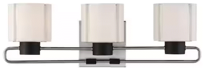 Minka-Lavery-2463-691-Waverly-Plaza-23-25-Inch-3-Light-Brushed-Nickel-and-Coal-Vanity-Light-product