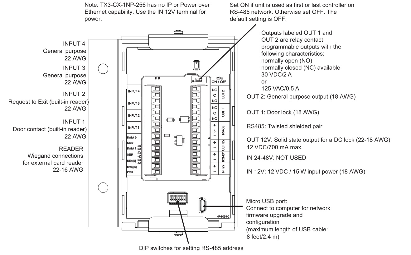 Mircom TX3-CX-1NP-256 Door Controller - Figure 3