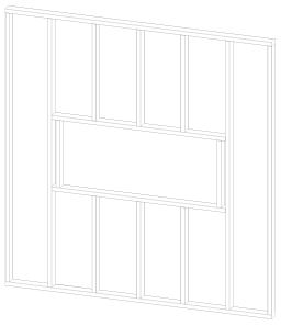 Modern Flames Linear Landscape Pro Slim Electric Fireplace - This installation is optimized for a 2x4