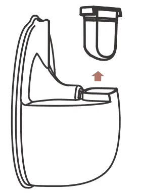 MomWills S28 Breast Pump Hands Free Wearable Electric Breast Pump - Milk pump body 3