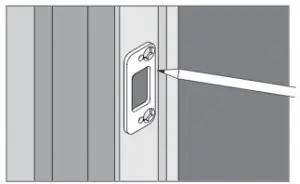 Mortise for strike and reinforcement plate