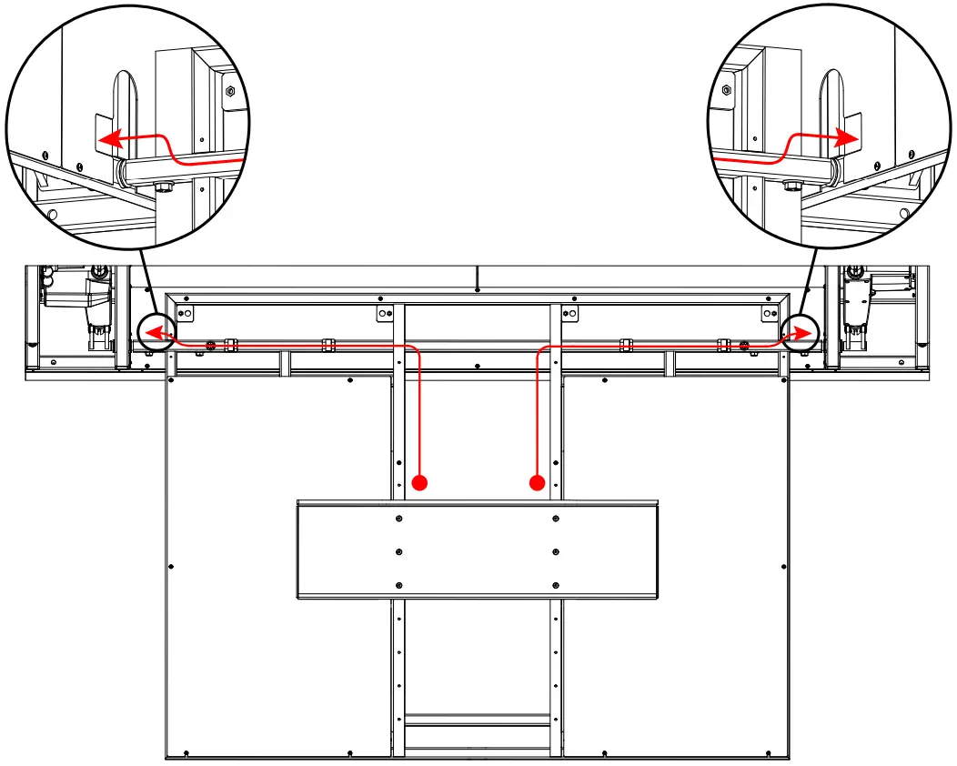 NEXUS 21 CL 65 Professional Grade Flip Down TV - Several Cable Straps