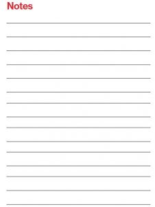 NOTE FORMAT