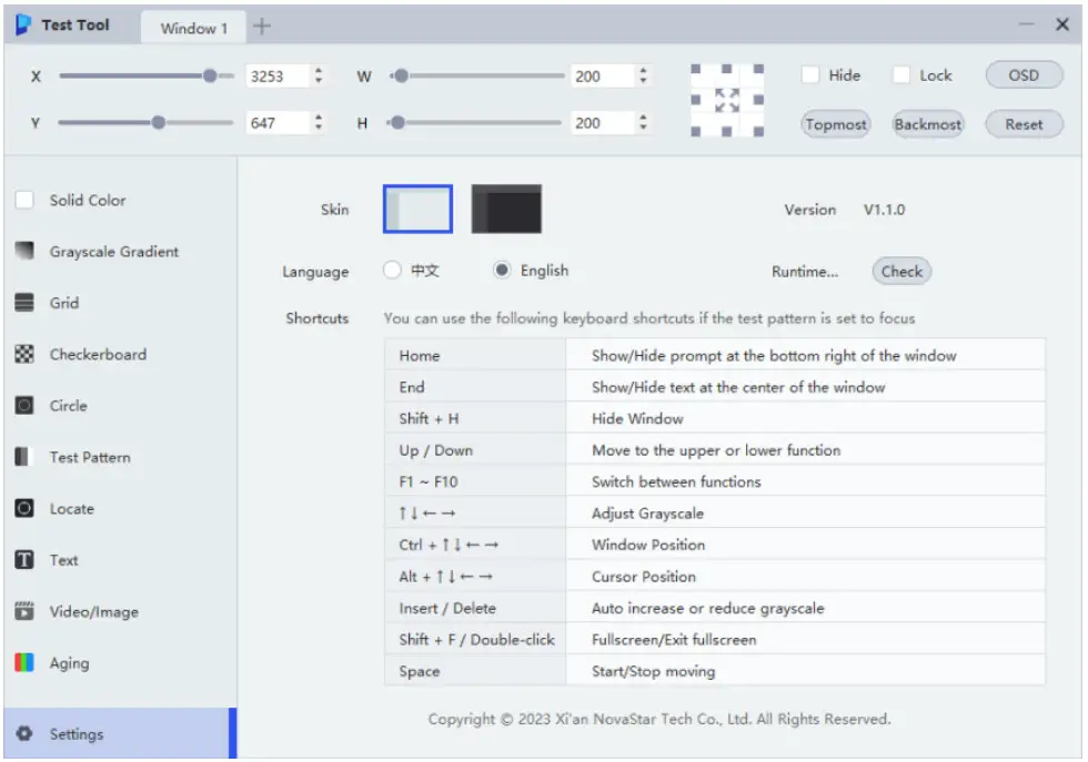 NOVASTAR Test Tool Software - Locate 4