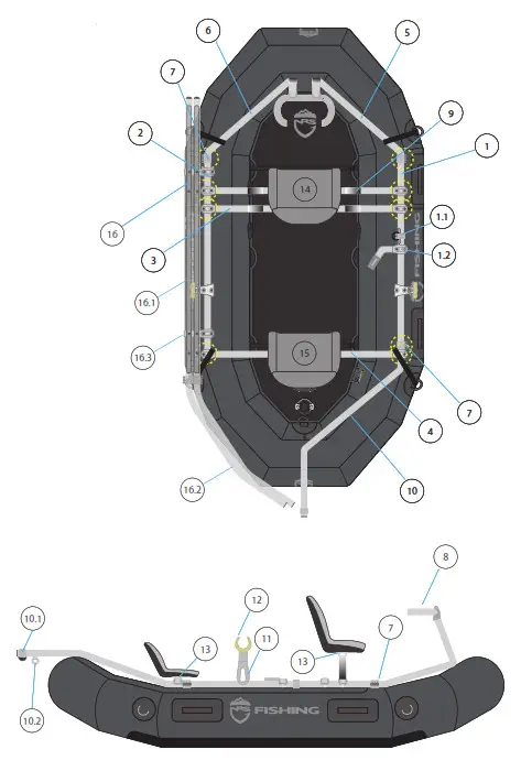 NRS SLIPSTREAM 96 Fishing Raft Packages