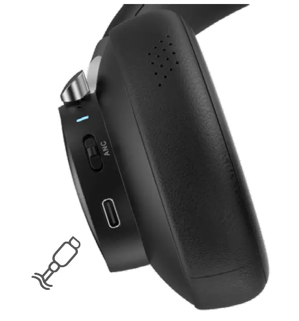 NUKied A999-CW11 Active Noise Cancellation Wireless Headphones 9