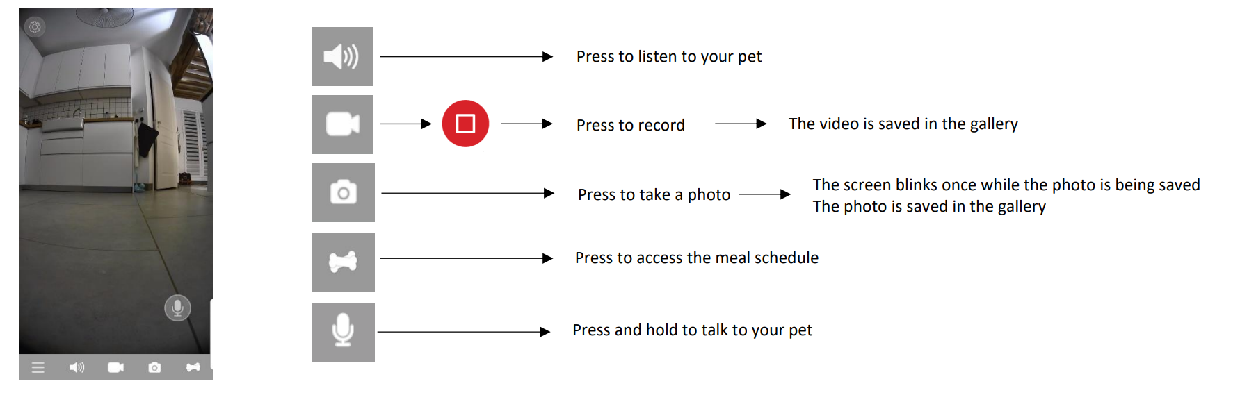 Two-way audio system / Photo & video recording from the app