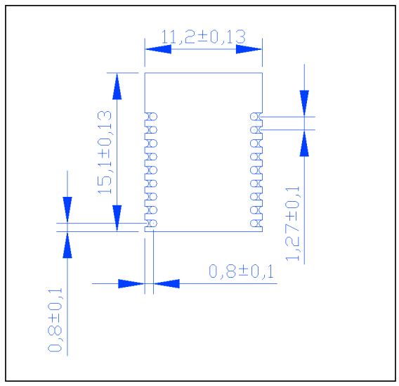 Nebula Electronic Technology QZBT628 PBC BLE Module Instruction Manual - Dimension