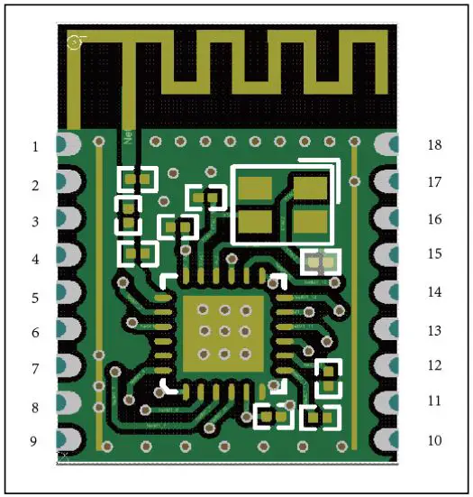 Nebula Electronic Technology QZBT628 PBC BLE Module Instruction Manual - Pins and description
