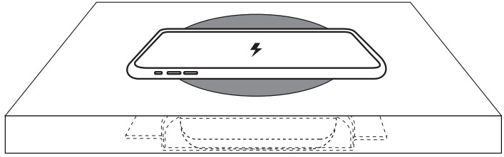 NiiTTER XE40 Long Distance Wireless Charger - desk sticker