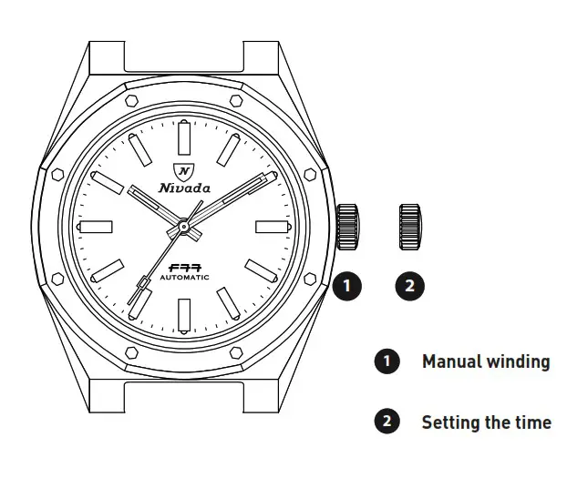 Nivada Grenchen F77 Automatic Steel Sports Watch - AUTOMATIC