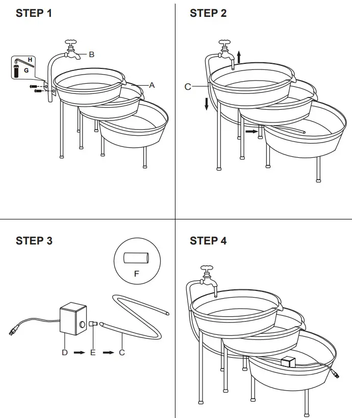 OVERSTOCK 2037800003 Outdoor Fountain with Pump - fig 3