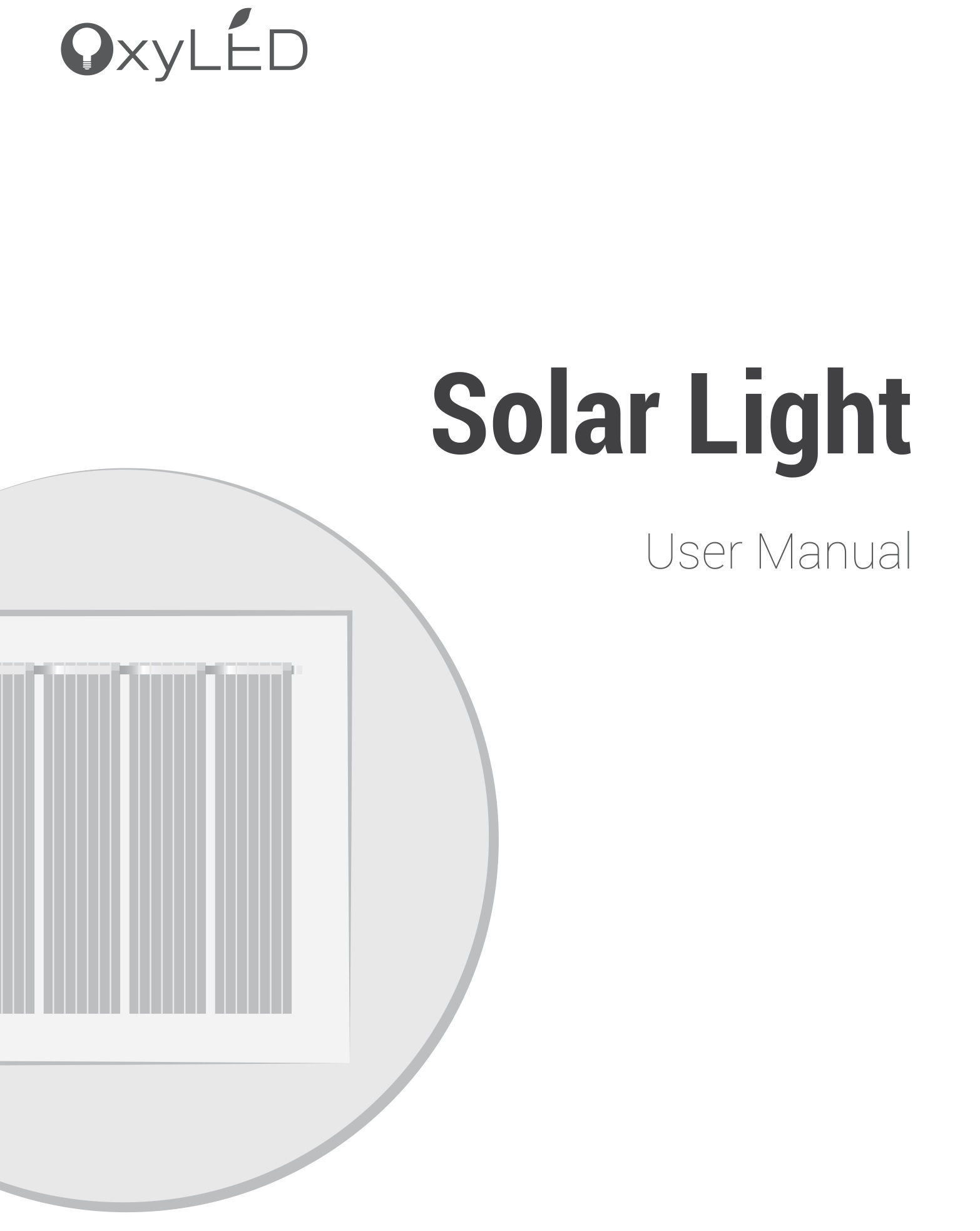 OxyLED M2110 Solar Lanterns for The Garden User Manual
