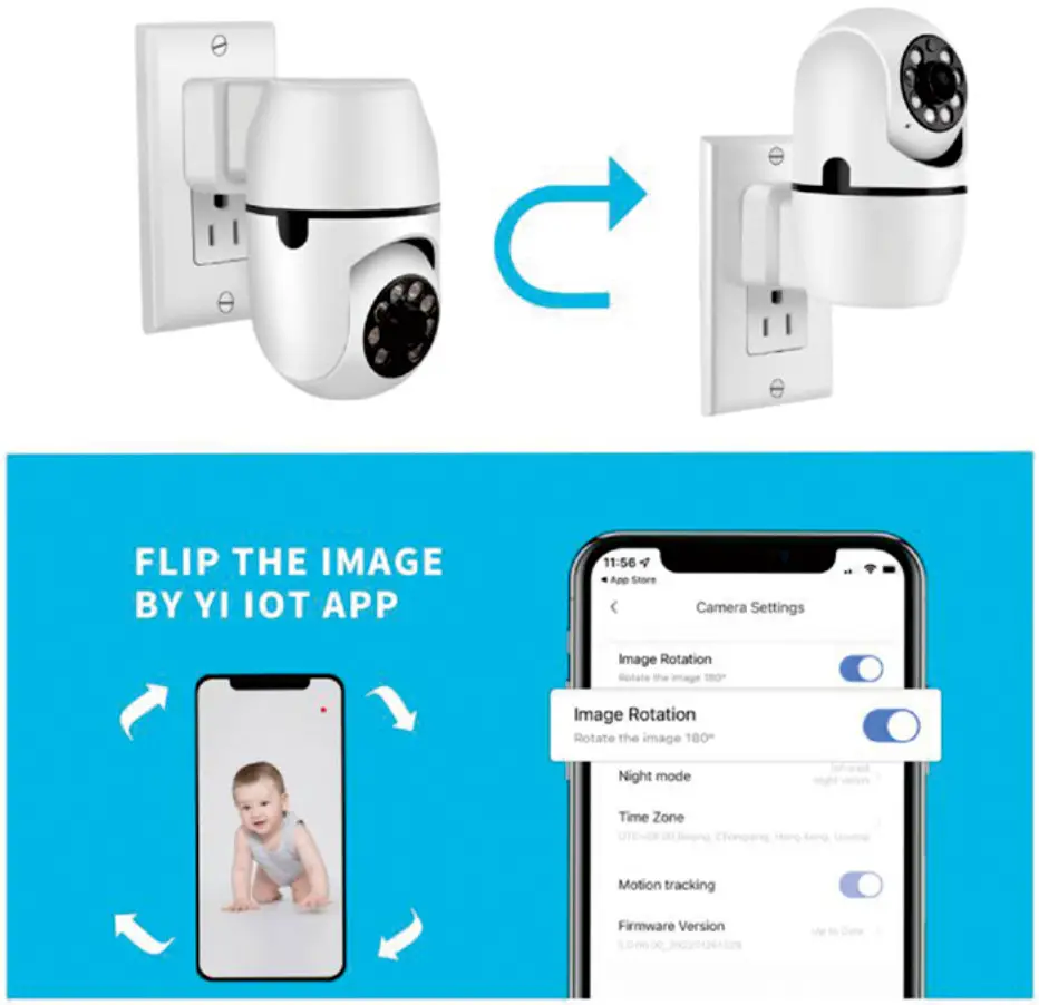 PANORAXY A16 Wireless Home Indoor Security Camera - Lens Up 2