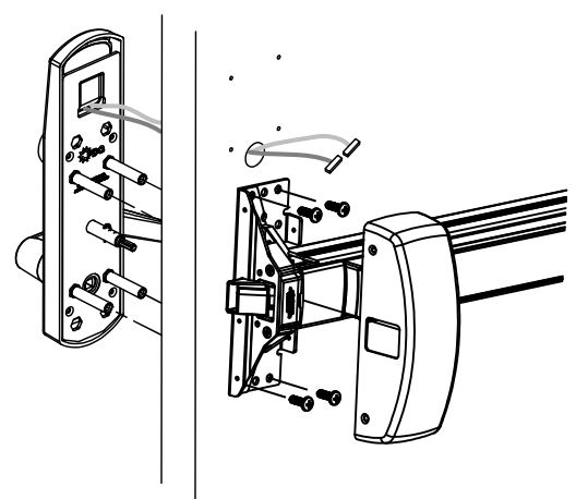 PDQ OE-9705 6EWS Electrified Exit Device Trim Instruction Manual - INSTALL TRIM AND EXIT DEVICE