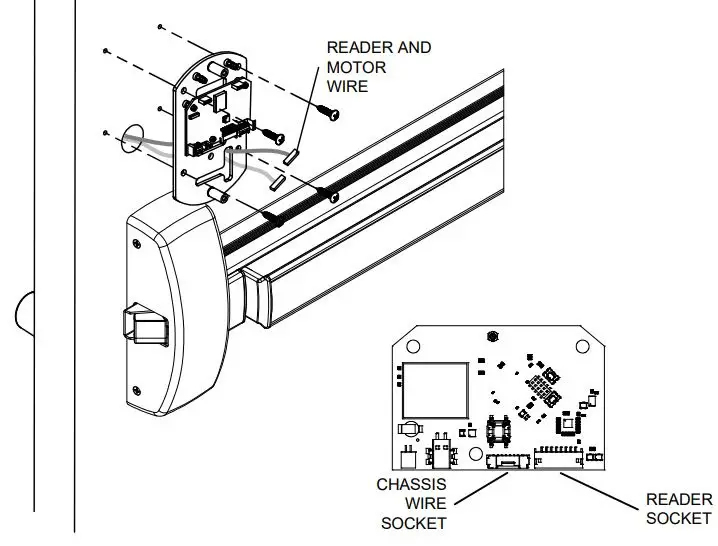 PDQ OE-9705 6EWS Electrified Exit Device Trim Instruction Manual - RIM DEVICE - INSTALL CONTROL BOARD