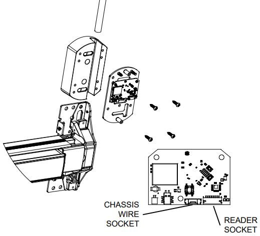 PDQ OE-9705 6EWS Electrified Exit Device Trim Instruction Manual - SVR DEVICE - INSTALL SPACER & CONTROL BOARD