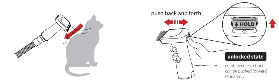 PETKIT AirClipper Pet Grooming Kit - push