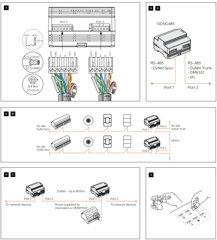PHILIPS DDNG485 RS-485-DMX512 Gateway - Diagram 1