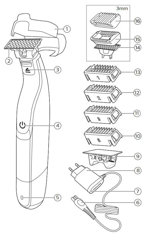PHILIPS QP2630 Norelco OneBlade Face Body Trimmer - fig
