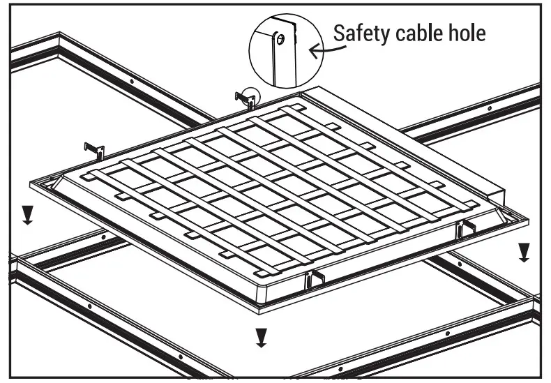 PORTOR LIGHTING PT-BLP8-24-3CP LED Back Lit Flat Panel - ceiling