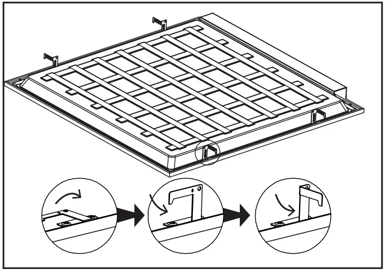 PORTOR LIGHTING PT-BLP8-24-3CP LED Back Lit Flat Panel - clips