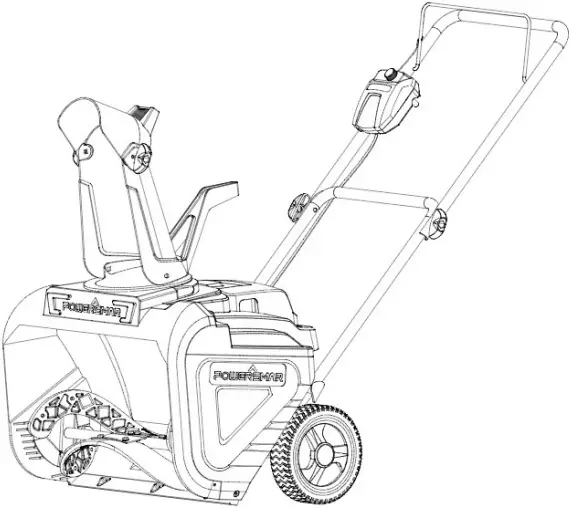 POWERSMART HB2421A Cordless Snow Blower 21 Inch