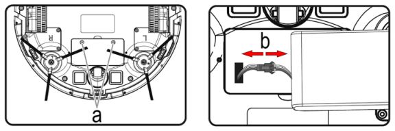 PROFI CARE PC-BSR 3108 Robot Vacuum Cleaner Wiping Function Instruction Manual - Batteries