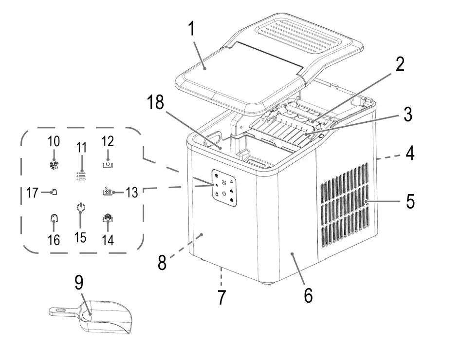 PROFICOOK PC-EWB 1253 Ice Cube Maker - Components